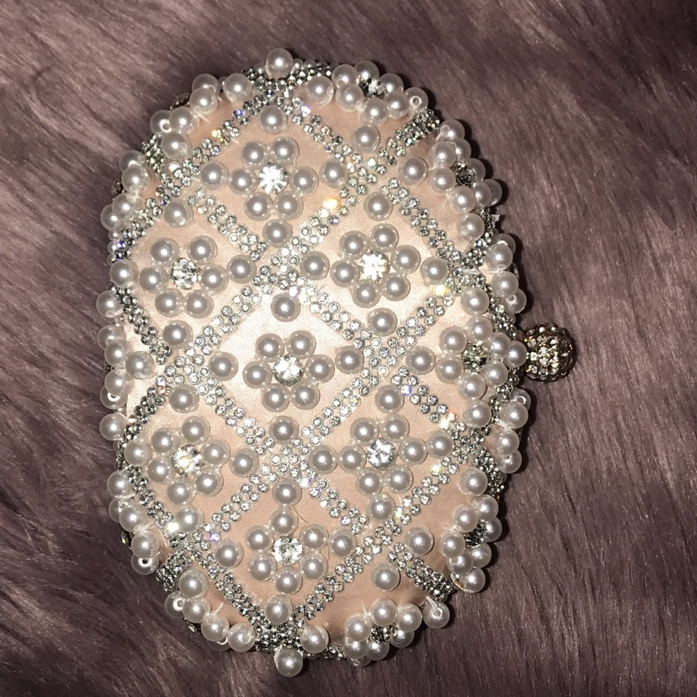 Aldo pearled & blinged Clutch
